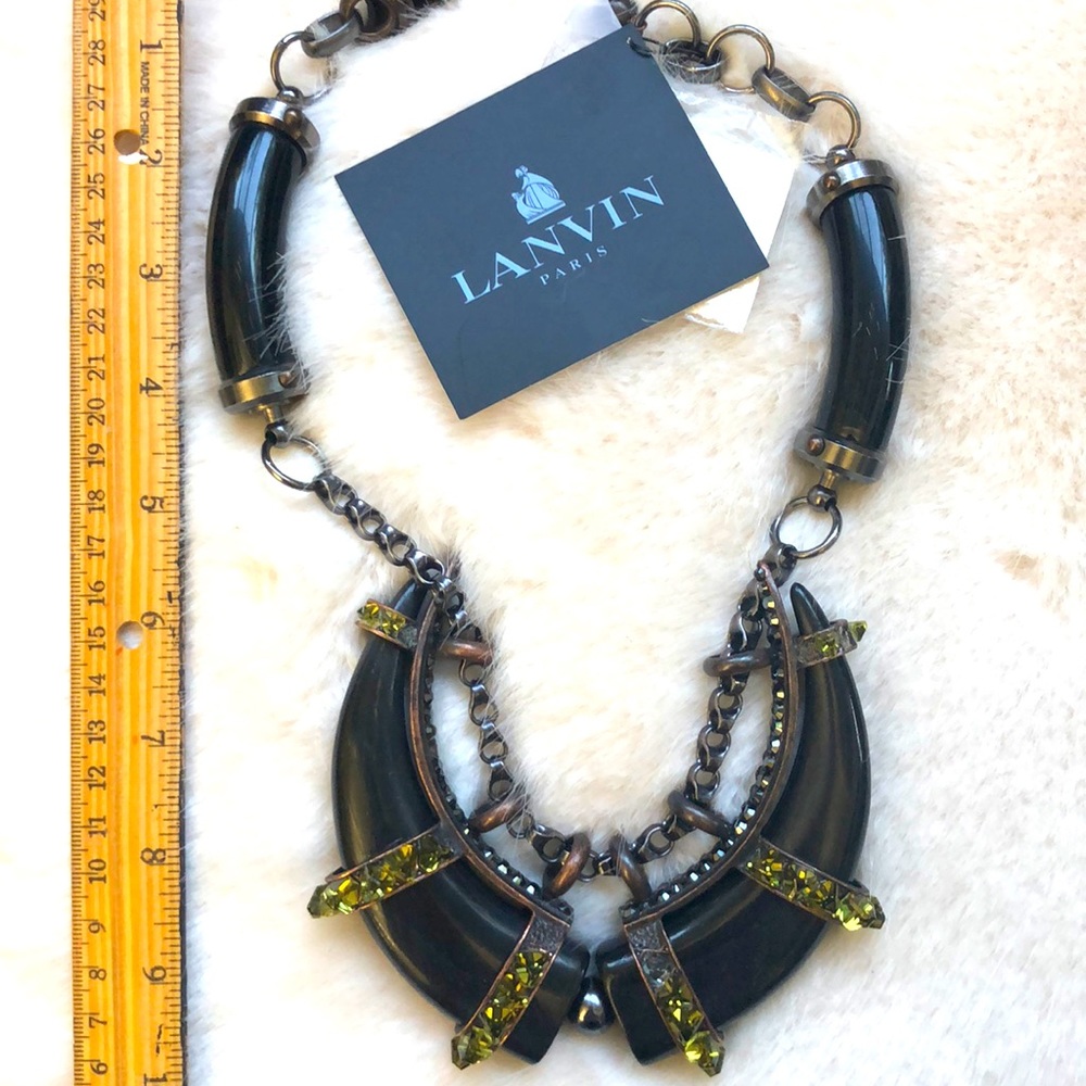 Lanvin big 18” necklace missing some crystals